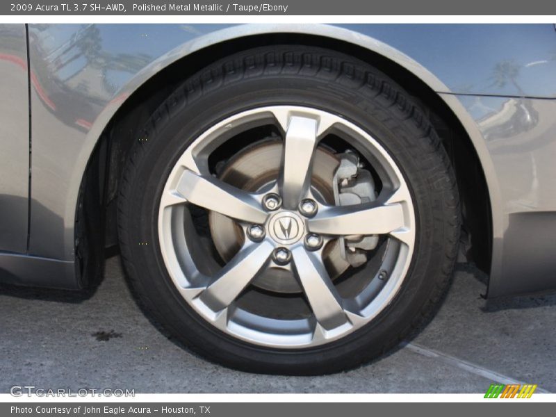 Polished Metal Metallic / Taupe/Ebony 2009 Acura TL 3.7 SH-AWD