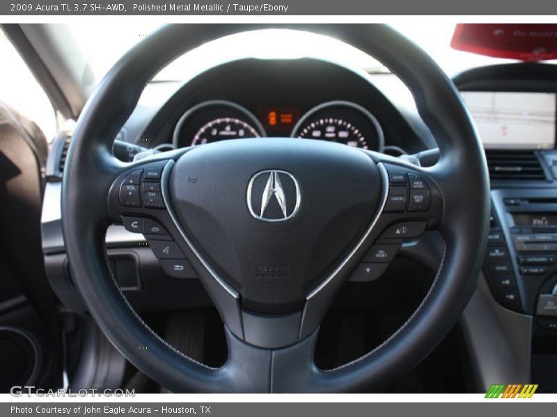Polished Metal Metallic / Taupe/Ebony 2009 Acura TL 3.7 SH-AWD
