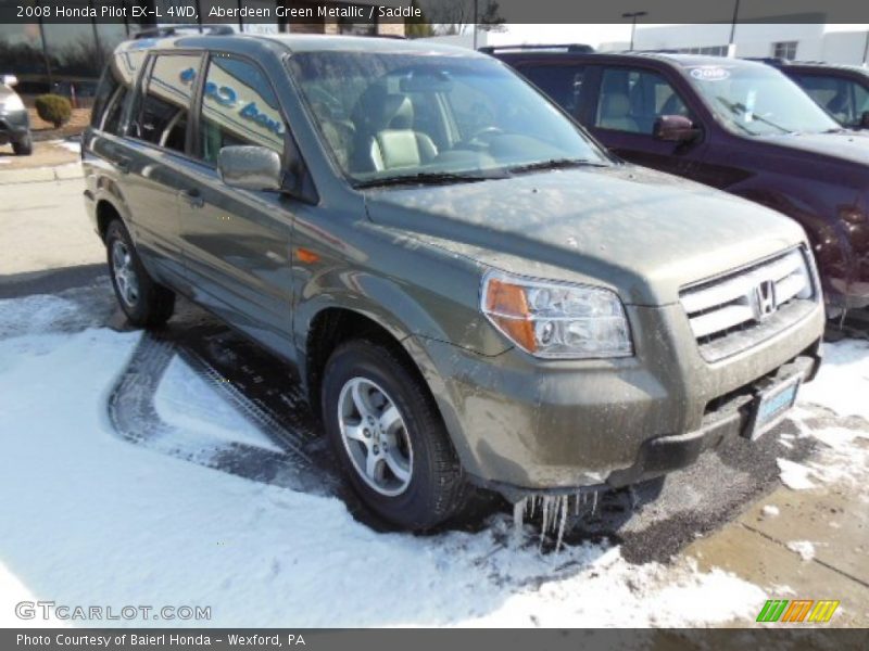 Aberdeen Green Metallic / Saddle 2008 Honda Pilot EX-L 4WD