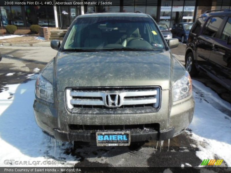 Aberdeen Green Metallic / Saddle 2008 Honda Pilot EX-L 4WD