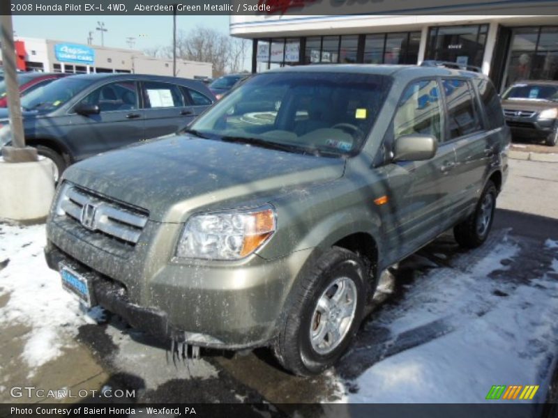Aberdeen Green Metallic / Saddle 2008 Honda Pilot EX-L 4WD
