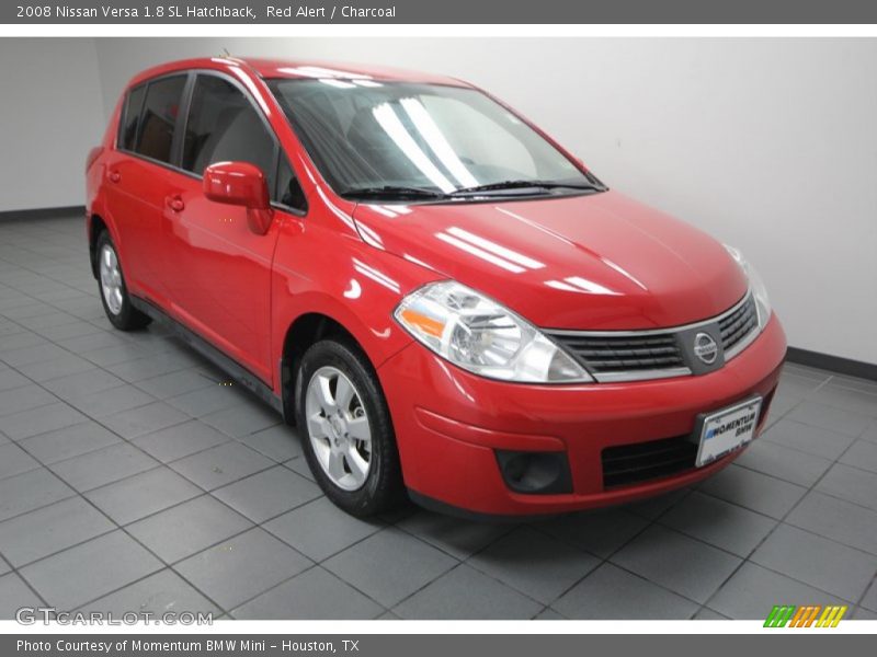 Red Alert / Charcoal 2008 Nissan Versa 1.8 SL Hatchback