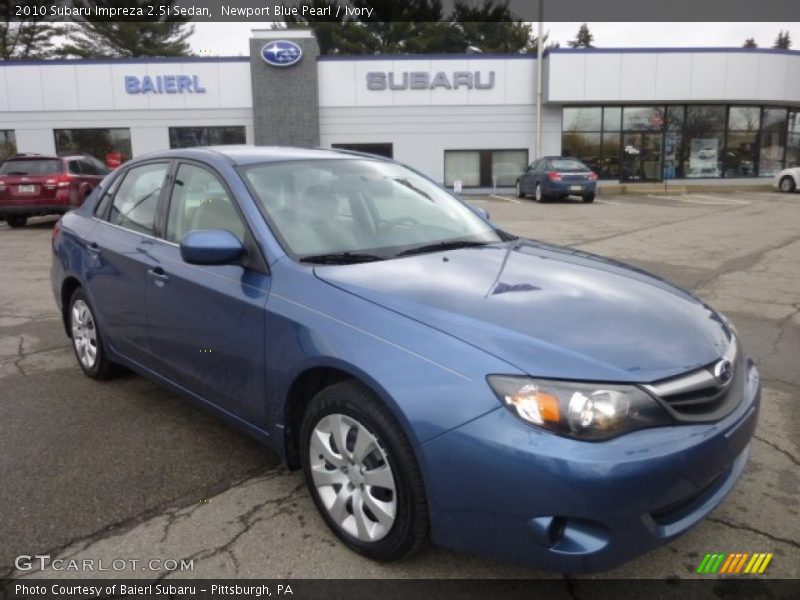 Newport Blue Pearl / Ivory 2010 Subaru Impreza 2.5i Sedan