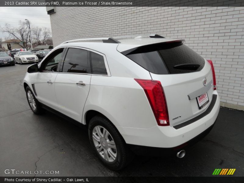 Platinum Ice Tricoat / Shale/Brownstone 2013 Cadillac SRX Luxury FWD