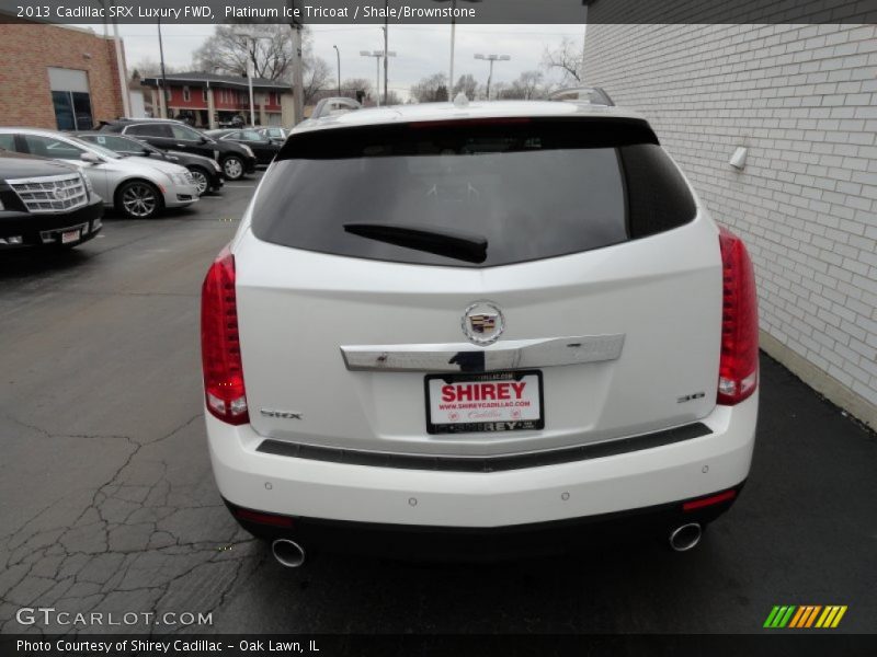 Platinum Ice Tricoat / Shale/Brownstone 2013 Cadillac SRX Luxury FWD