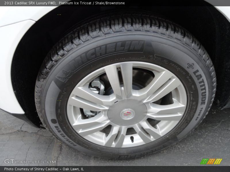 Platinum Ice Tricoat / Shale/Brownstone 2013 Cadillac SRX Luxury FWD