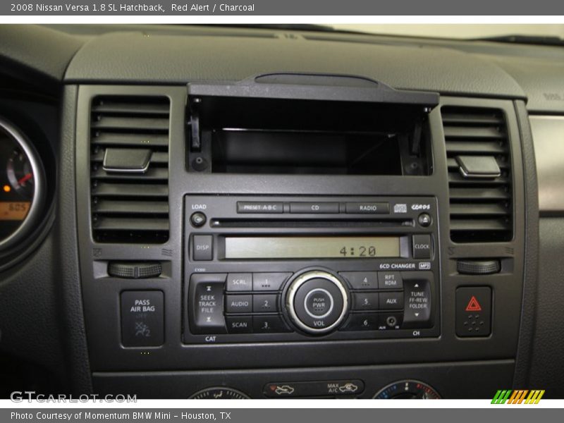 Red Alert / Charcoal 2008 Nissan Versa 1.8 SL Hatchback