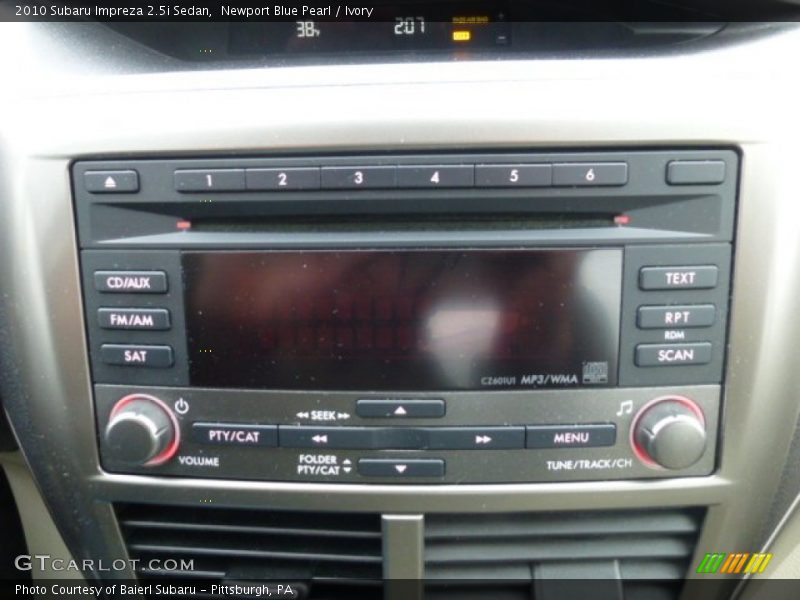 Audio System of 2010 Impreza 2.5i Sedan