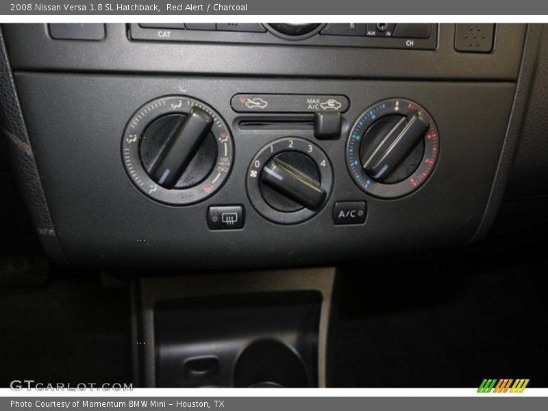 Red Alert / Charcoal 2008 Nissan Versa 1.8 SL Hatchback