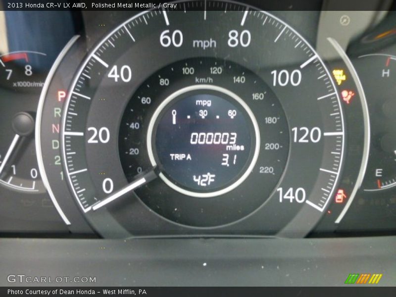 Polished Metal Metallic / Gray 2013 Honda CR-V LX AWD