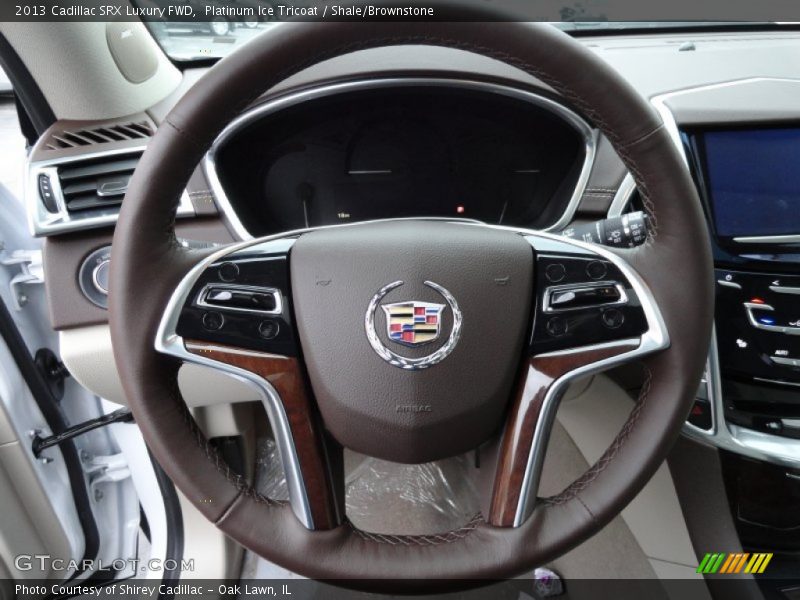Platinum Ice Tricoat / Shale/Brownstone 2013 Cadillac SRX Luxury FWD