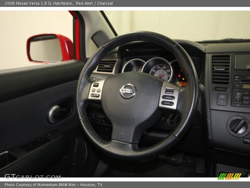 Red Alert / Charcoal 2008 Nissan Versa 1.8 SL Hatchback
