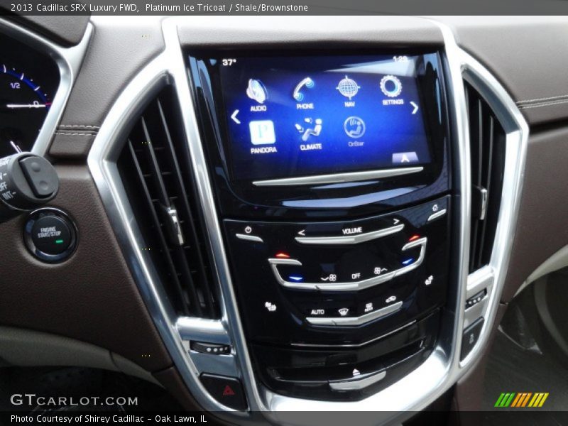 Platinum Ice Tricoat / Shale/Brownstone 2013 Cadillac SRX Luxury FWD