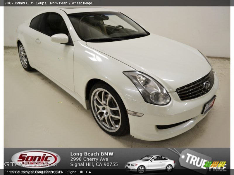 Ivory Pearl / Wheat Beige 2007 Infiniti G 35 Coupe