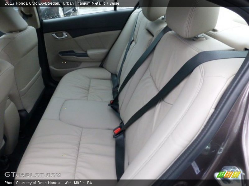 Urban Titanium Metallic / Beige 2013 Honda Civic EX-L Sedan