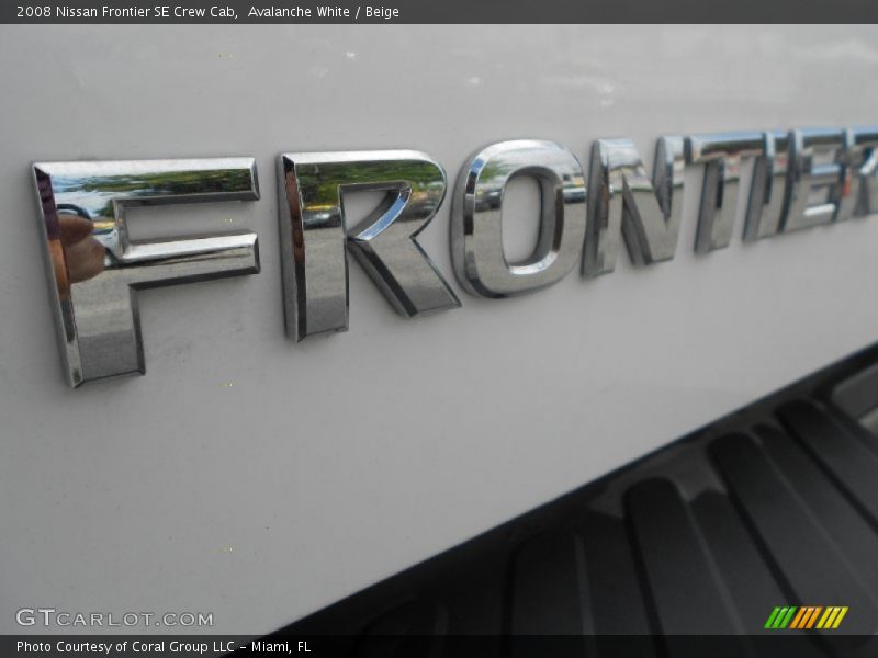 Avalanche White / Beige 2008 Nissan Frontier SE Crew Cab