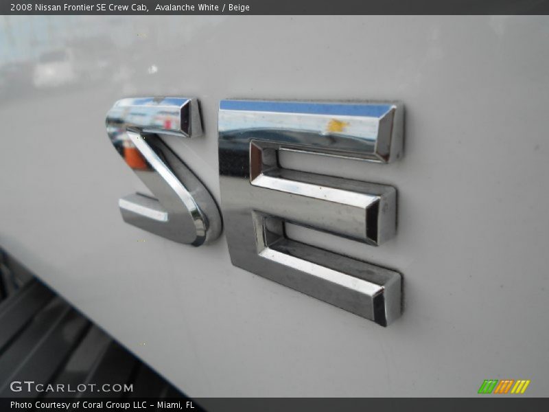 Avalanche White / Beige 2008 Nissan Frontier SE Crew Cab