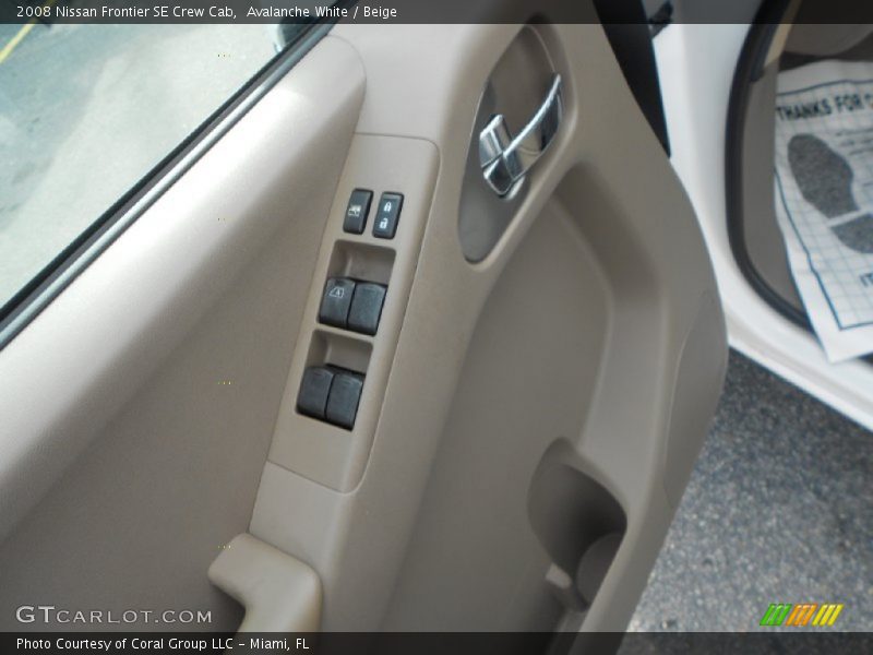 Avalanche White / Beige 2008 Nissan Frontier SE Crew Cab