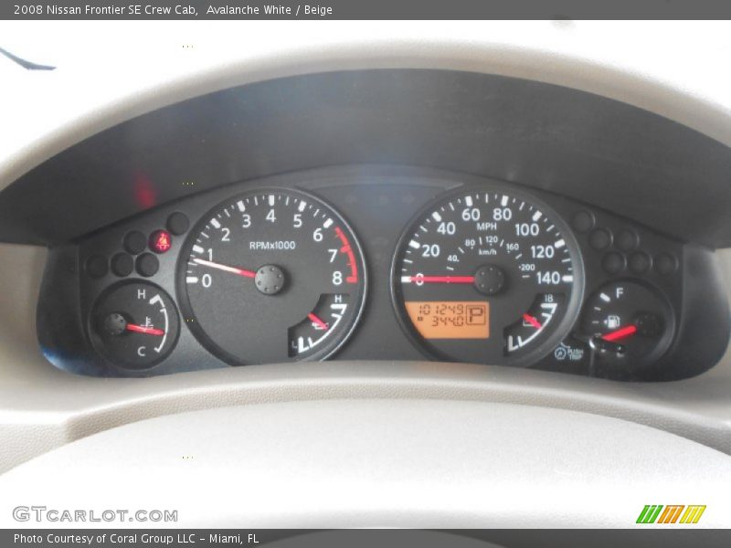 Avalanche White / Beige 2008 Nissan Frontier SE Crew Cab