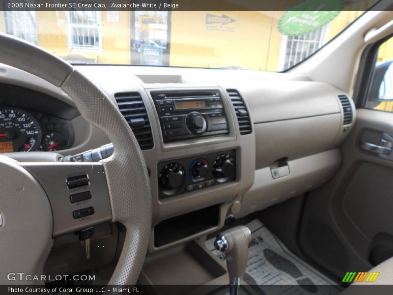 Avalanche White / Beige 2008 Nissan Frontier SE Crew Cab