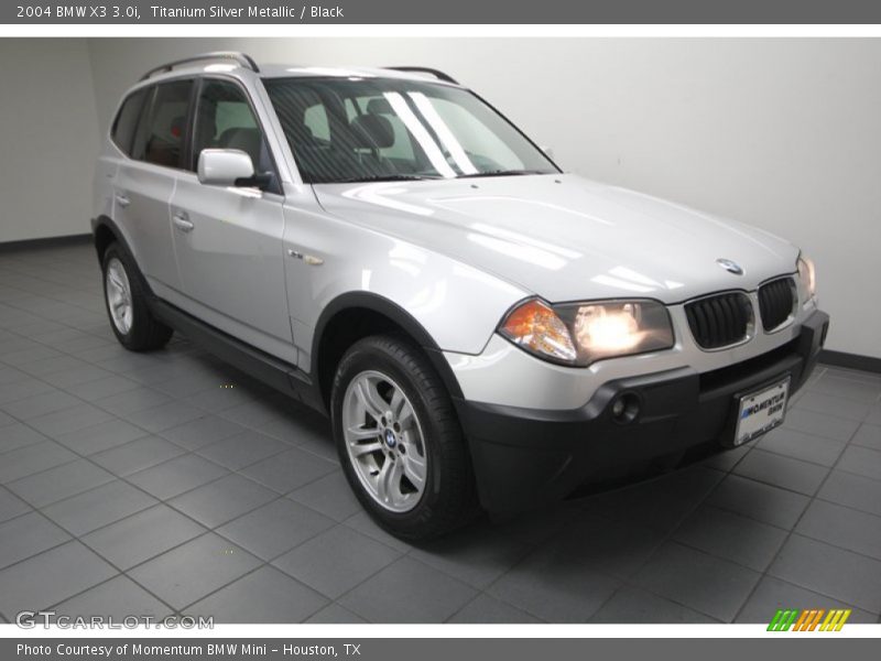 Titanium Silver Metallic / Black 2004 BMW X3 3.0i