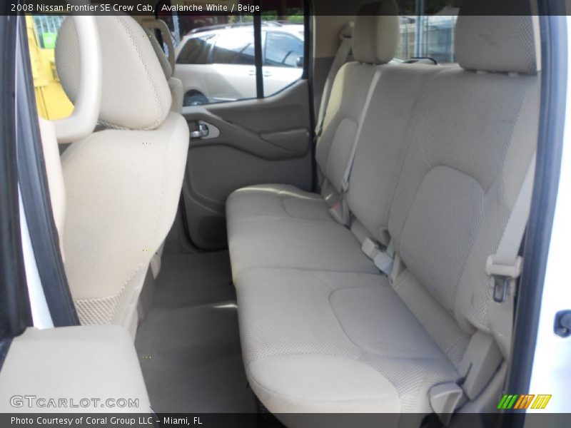 Avalanche White / Beige 2008 Nissan Frontier SE Crew Cab