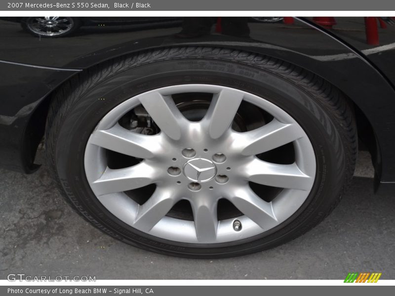 Black / Black 2007 Mercedes-Benz S 550 Sedan