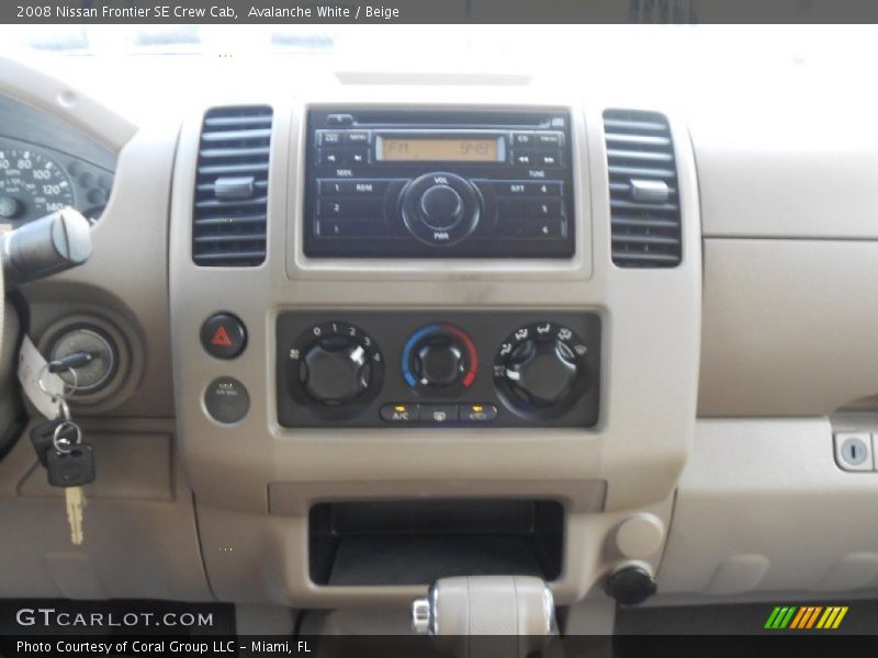 Avalanche White / Beige 2008 Nissan Frontier SE Crew Cab