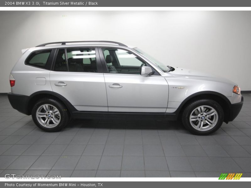 Titanium Silver Metallic / Black 2004 BMW X3 3.0i