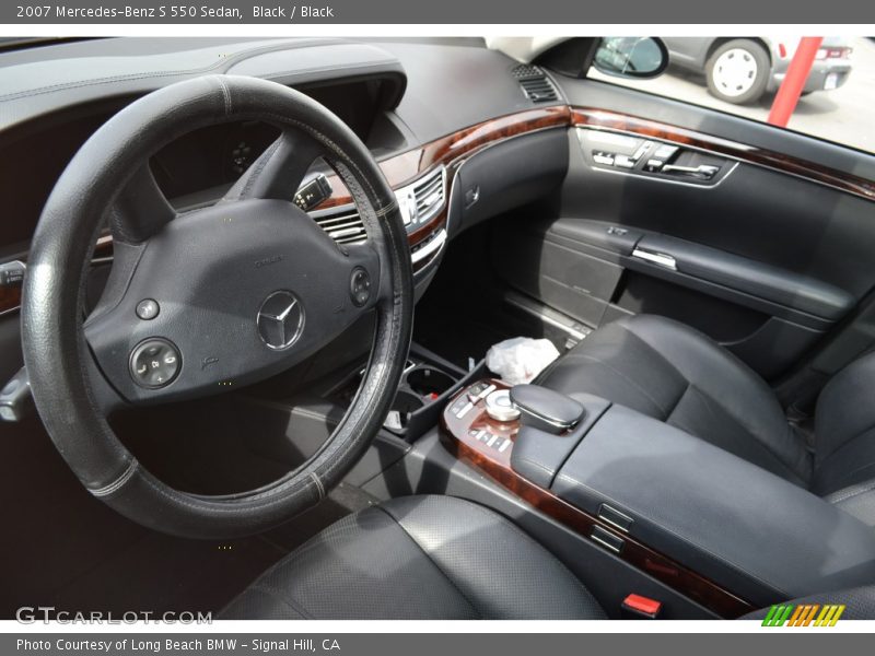 Black / Black 2007 Mercedes-Benz S 550 Sedan