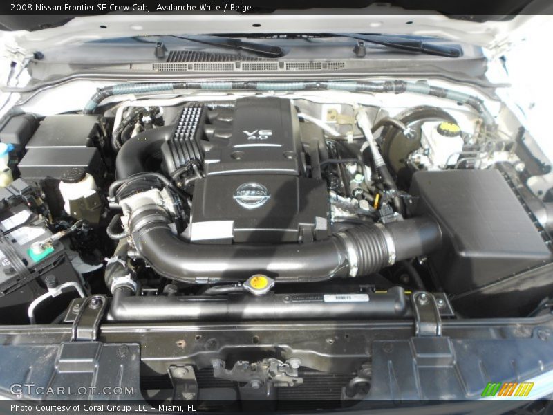 Avalanche White / Beige 2008 Nissan Frontier SE Crew Cab
