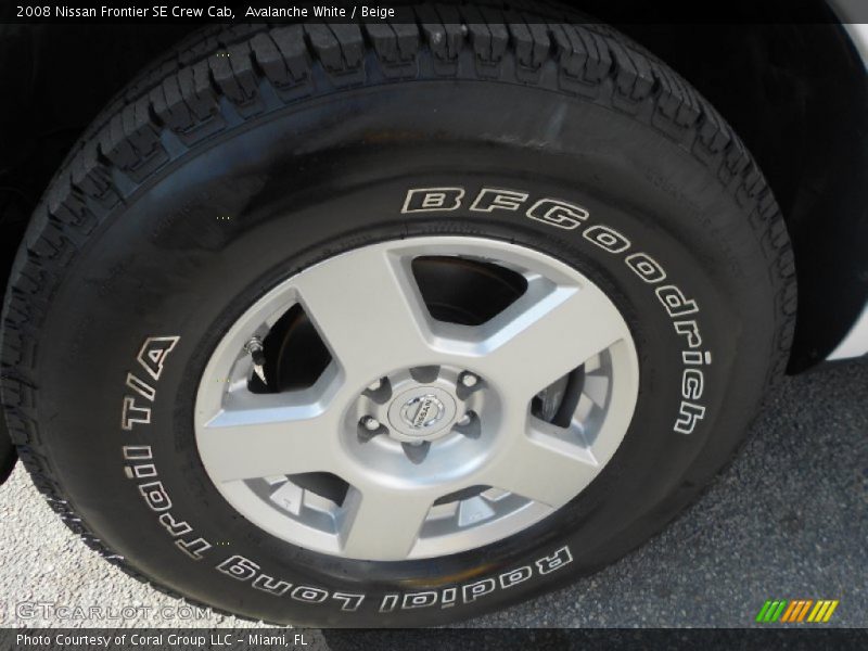Avalanche White / Beige 2008 Nissan Frontier SE Crew Cab