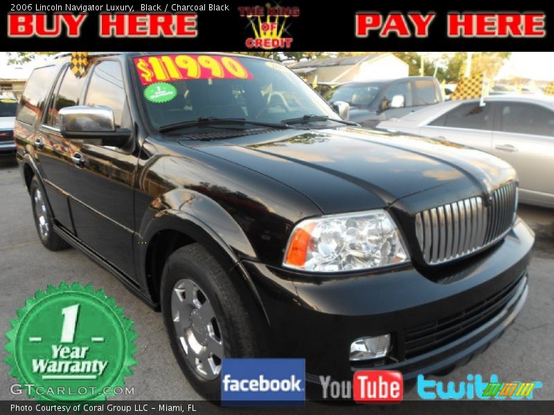 Black / Charcoal Black 2006 Lincoln Navigator Luxury