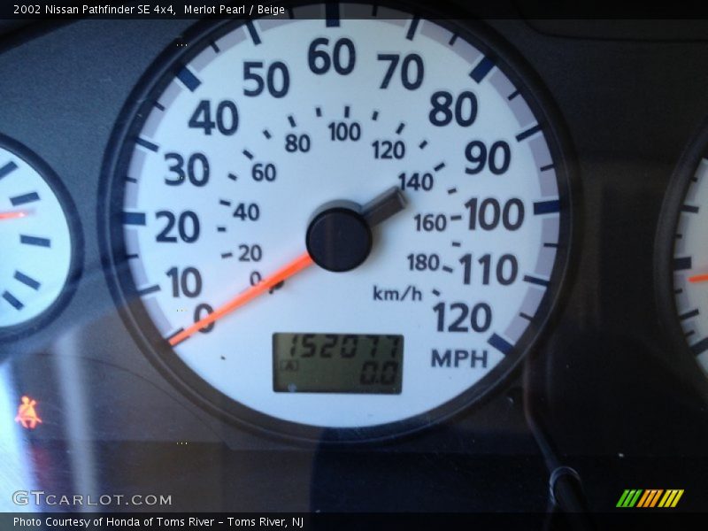 Merlot Pearl / Beige 2002 Nissan Pathfinder SE 4x4