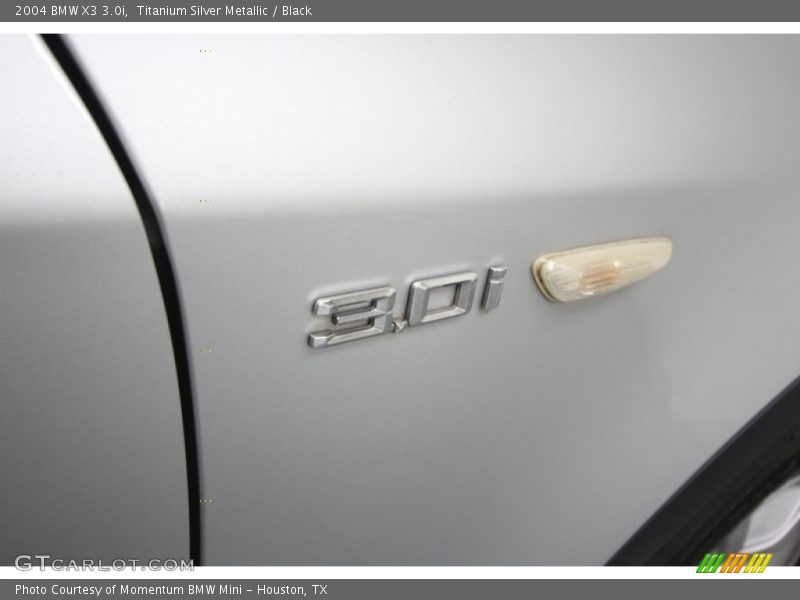 Titanium Silver Metallic / Black 2004 BMW X3 3.0i
