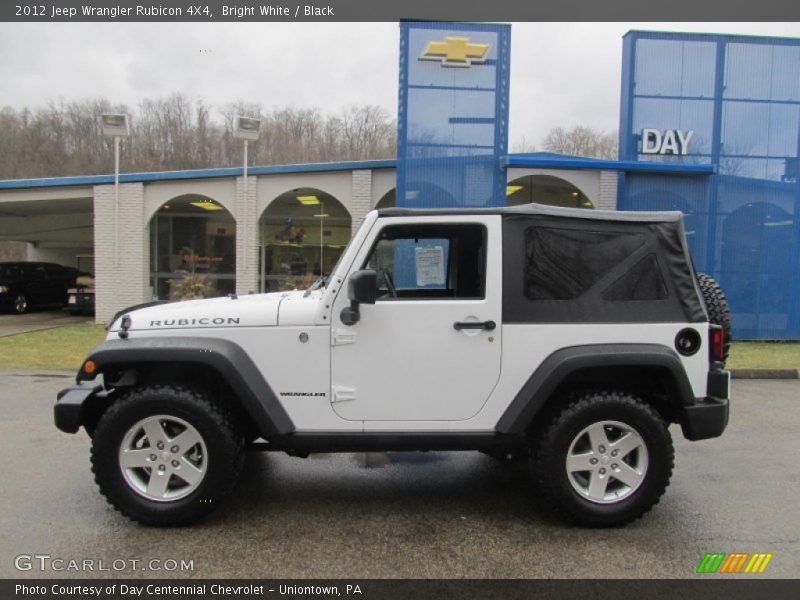 Bright White / Black 2012 Jeep Wrangler Rubicon 4X4
