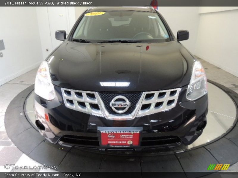 Wicked Black / Black 2011 Nissan Rogue SV AWD