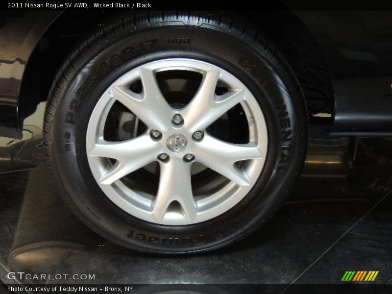 Wicked Black / Black 2011 Nissan Rogue SV AWD