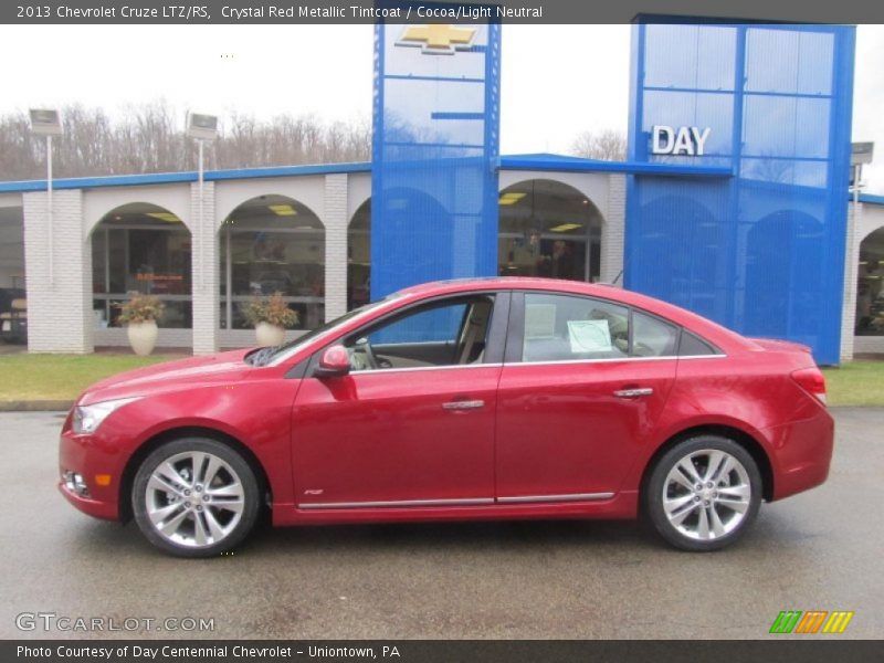 Crystal Red Metallic Tintcoat / Cocoa/Light Neutral 2013 Chevrolet Cruze LTZ/RS