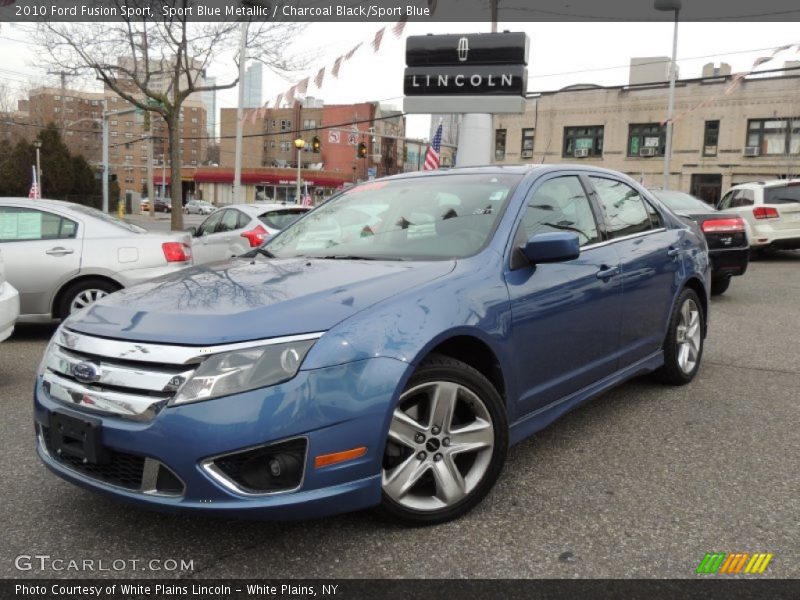 Sport Blue Metallic / Charcoal Black/Sport Blue 2010 Ford Fusion Sport
