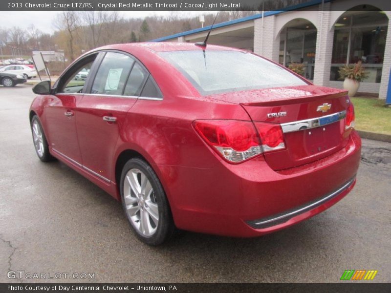 Crystal Red Metallic Tintcoat / Cocoa/Light Neutral 2013 Chevrolet Cruze LTZ/RS