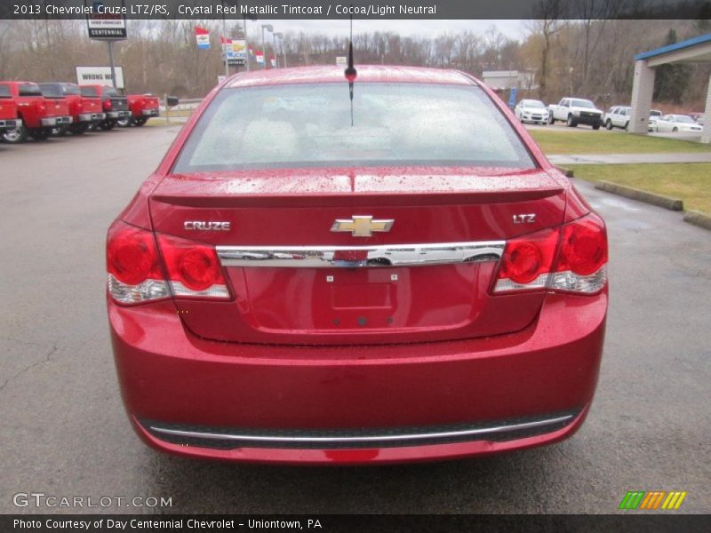 Crystal Red Metallic Tintcoat / Cocoa/Light Neutral 2013 Chevrolet Cruze LTZ/RS