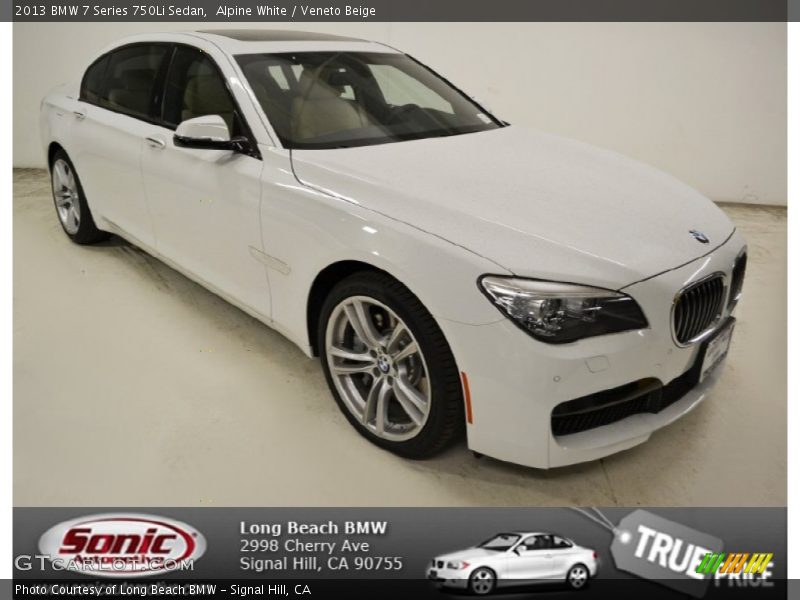Alpine White / Veneto Beige 2013 BMW 7 Series 750Li Sedan