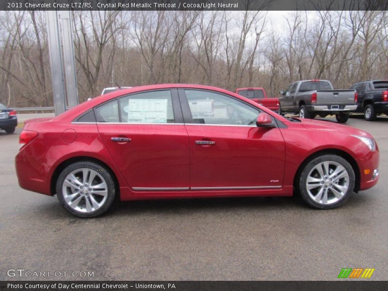 Crystal Red Metallic Tintcoat / Cocoa/Light Neutral 2013 Chevrolet Cruze LTZ/RS