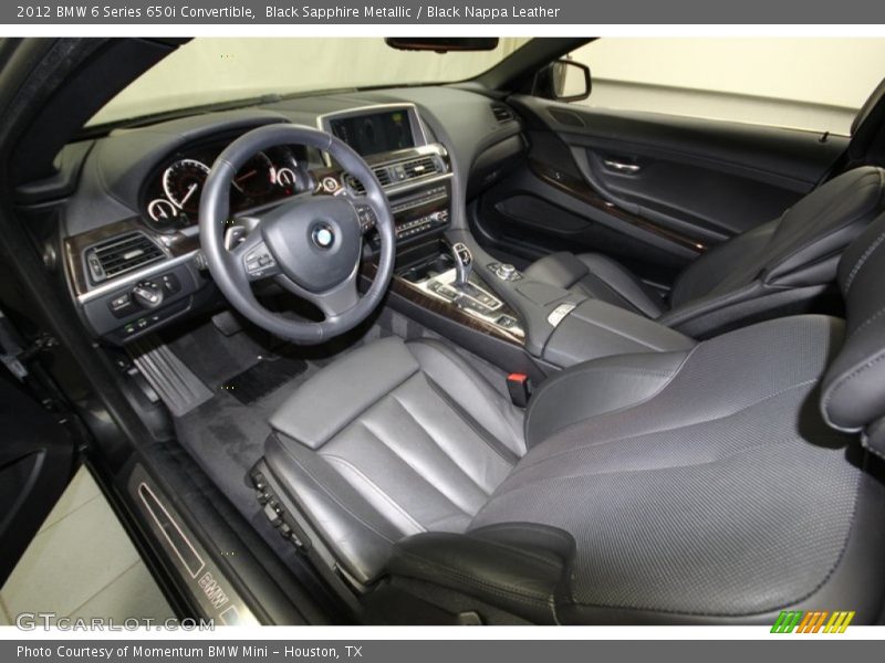 Black Nappa Leather Interior - 2012 6 Series 650i Convertible 