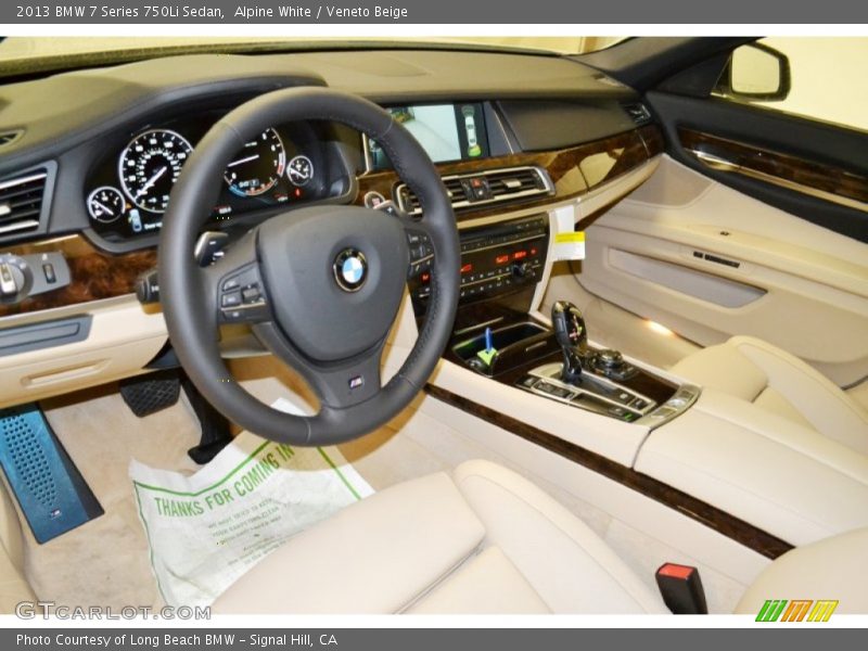 Alpine White / Veneto Beige 2013 BMW 7 Series 750Li Sedan