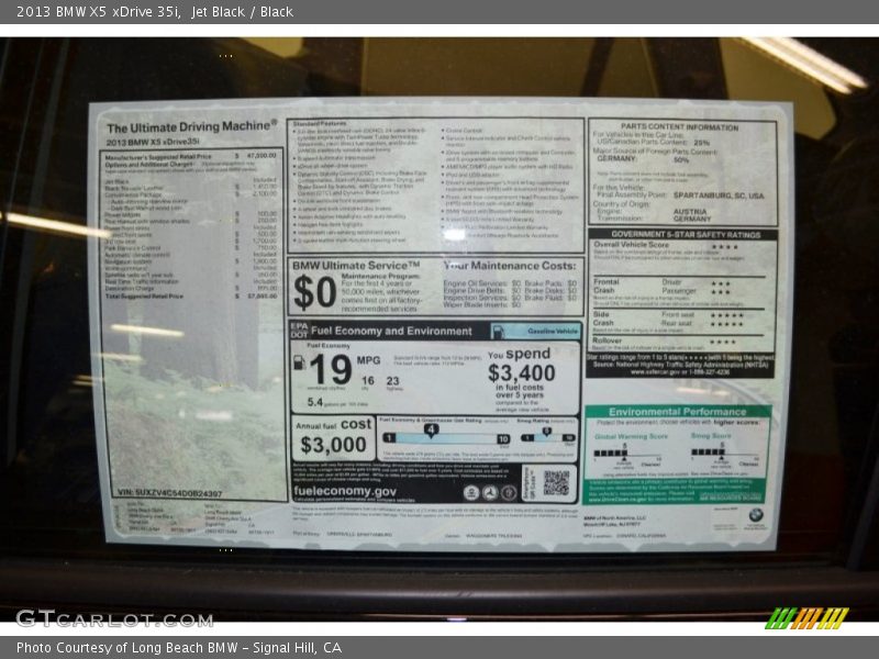 Jet Black / Black 2013 BMW X5 xDrive 35i