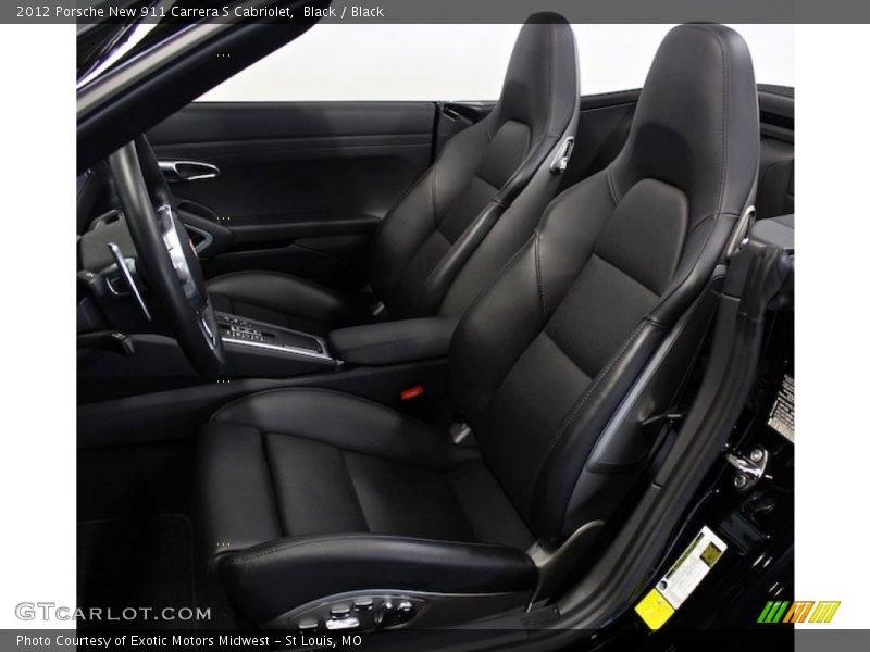  2012 New 911 Carrera S Cabriolet Black Interior