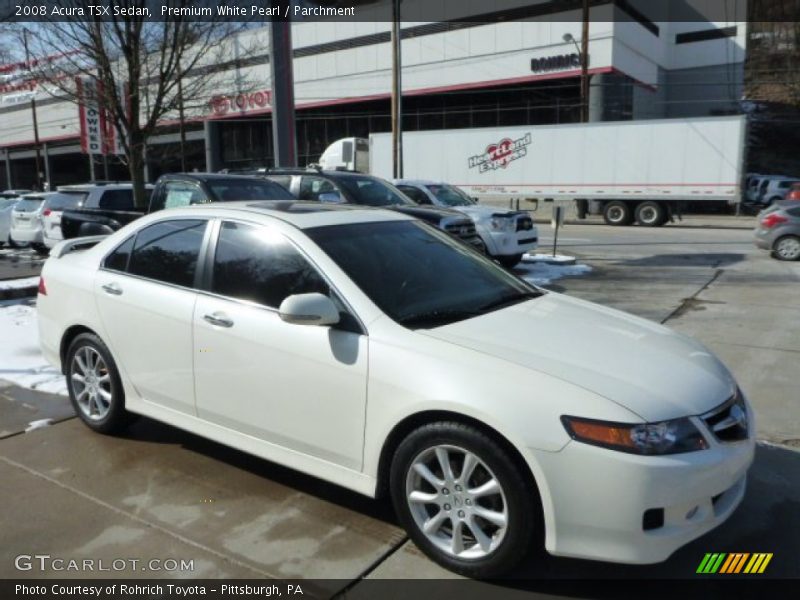 Premium White Pearl / Parchment 2008 Acura TSX Sedan