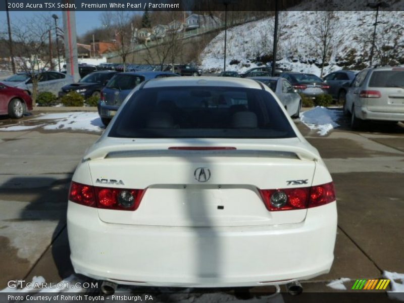 Premium White Pearl / Parchment 2008 Acura TSX Sedan
